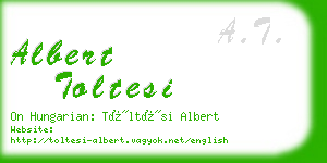 albert toltesi business card